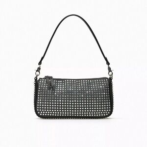 Zara Black Studded Shoulder Bag
